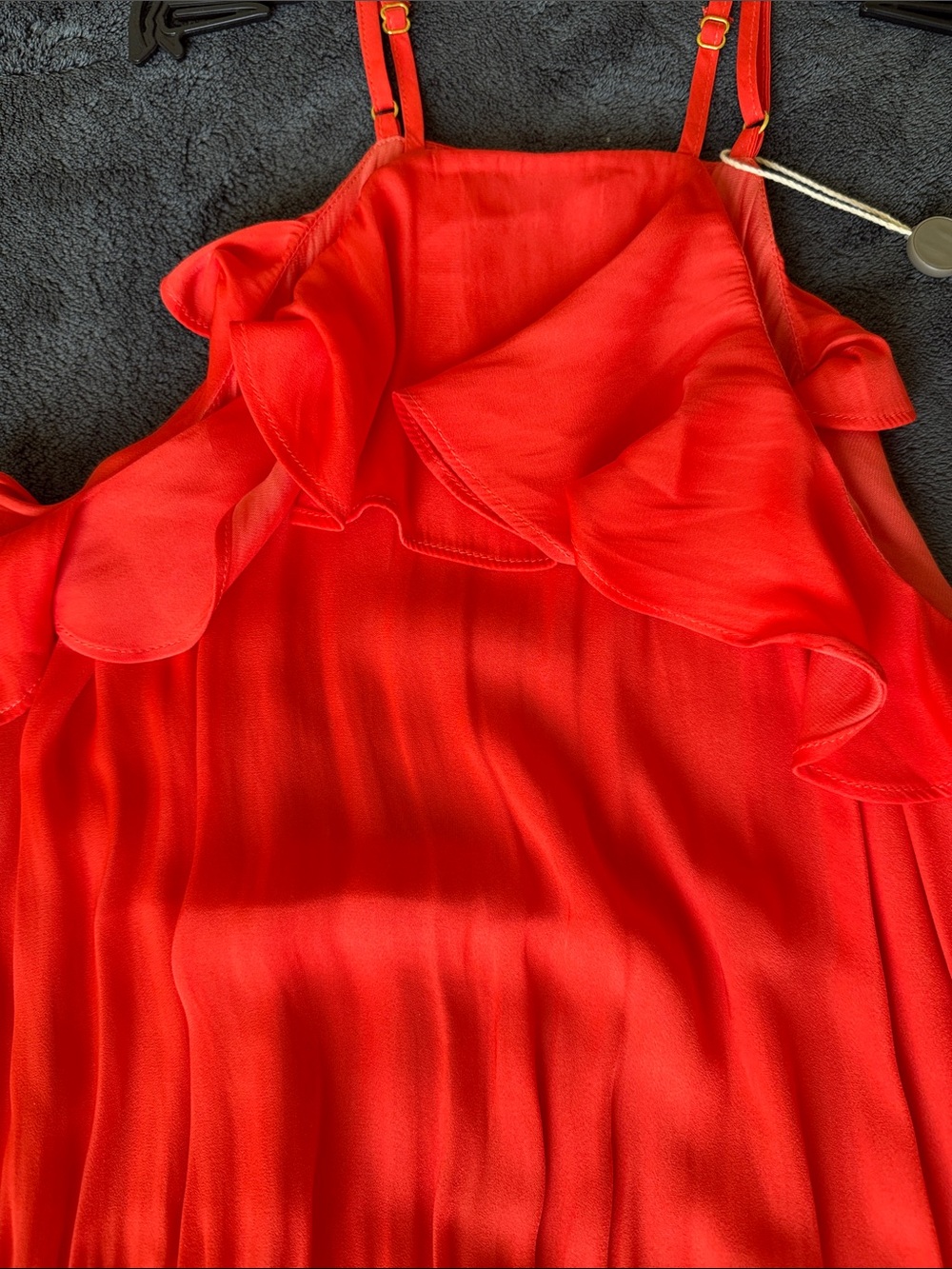 Tart Red Ruffled Halter Mini Dress - Picture 3 of 6